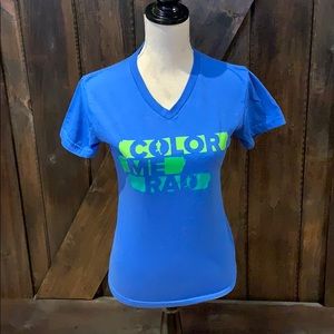 Color Me Rad vneck t-shirt